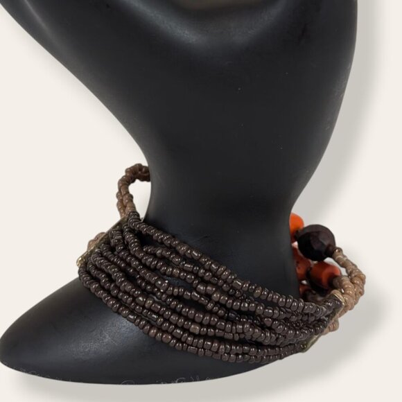 (2/$20) 8-Strand Bohemian Beaded Stretch Bracelet - Picture 4 of 5